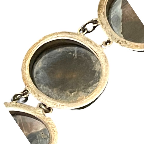 Antique MOP Pearl Hand carved sterling 800 Silver hand carved Cameo Bracelet - Picture 14 of 15